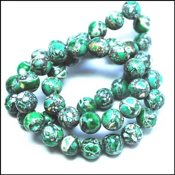8 mm zelená turquoisee kameň okrúhly tvar gule howlite kameň guľôčky príslušenstvo pre mužov náramok, takže zistenia a príslušenstvo