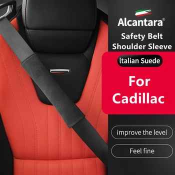 Bezpečnostný Pás Rameno Pre Cadillac Kryt Na Ochranu Pásov Čalúnenia Pad Alcantara Auto Interiérové Doplnky