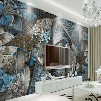 Dekoratívne tapety Európskej luxusný palác štýl abstrakt sklo TV pozadí na stenu