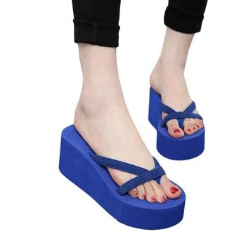 Letné Sandále Kliny Ženy Sklzu Flip Flops Plážové Sandále, Topánky, Módne Bežné Sandále Ženy Dámy Topánky