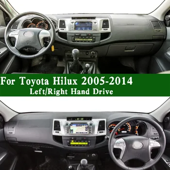 Pre Toyota Hilux VII Mk7 VIGO N1 N2 2005-214 Dashmat Panel Kryt Prístrojovej dosky Ochranná Podložka Dash Mat Anti-Nečistoty Ornament